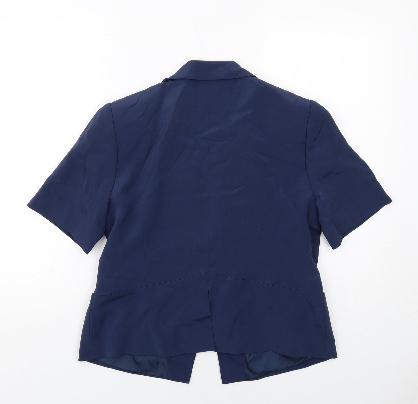 Country Casuals Womens Blue Silk Jacket Blazer Size 12
