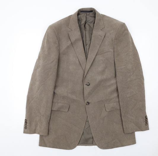 Marks and Spencer Mens Brown Polyester Jacket Blazer Size 38 Regular