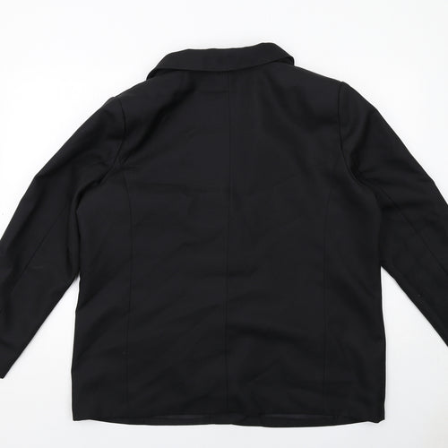 Charmance Womens Black Polyester Jacket Suit Size 22