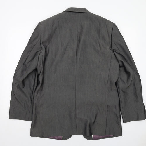 Aspen&Court Mens Grey Polyester Jacket Suit Jacket Size 42 Regular