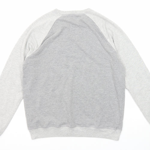 Topman Mens Grey Cotton Pullover Sweatshirt Size L