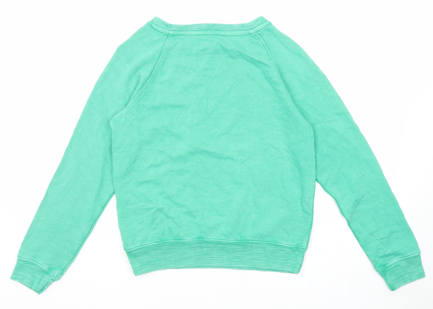 Marks and Spencer Womens Green Cotton Pullover Sweatshirt Size 6 Pullover