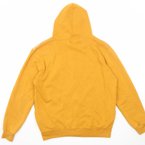 Beck and Hersey Mens Yellow Geometric Cotton Full Zip Hoodie Size XL