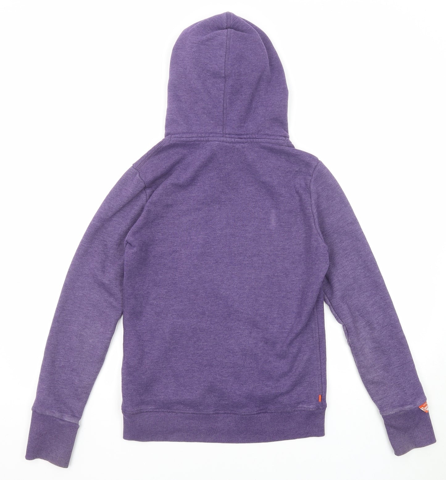 Superdry Womens Purple Cotton Pullover Hoodie Size XS Pullover