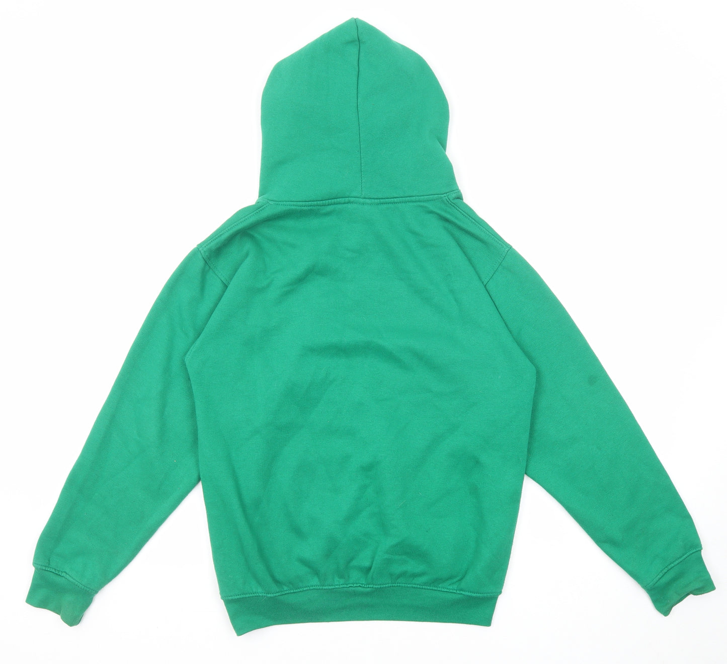 Uneek Boys Green Cotton Pullover Hoodie Size 11-12 Years Pullover - Christmas