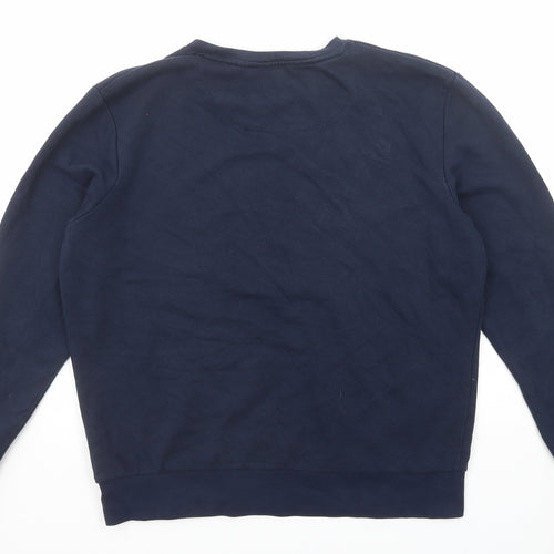 Kangaroo Poo Mens Blue Cotton Pullover Sweatshirt Size L