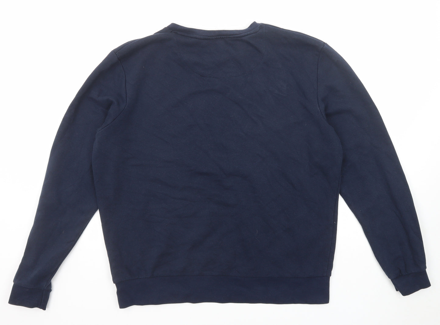 Kangaroo Poo Mens Blue Cotton Pullover Sweatshirt Size L