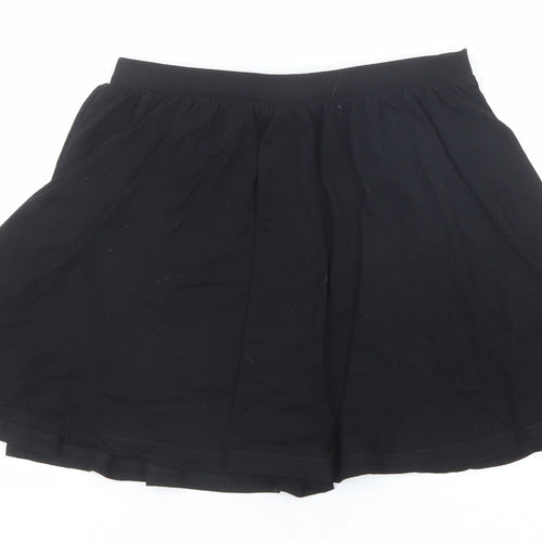 ASOS Womens Black Viscose Skater Skirt Size 6