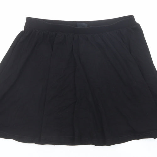 ASOS Womens Black Viscose Skater Skirt Size 6