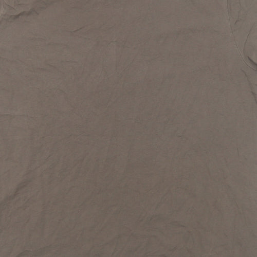 Marks and Spencer Mens Brown Polyester T-Shirt Size 2XL Round Neck