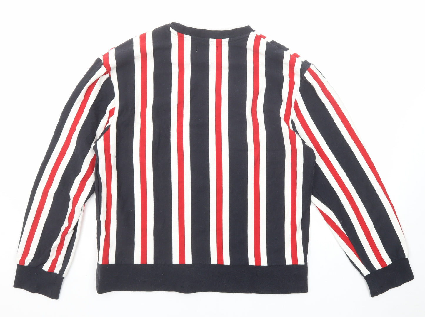 Topman Mens Multicoloured Striped Cotton Pullover Sweatshirt Size XS