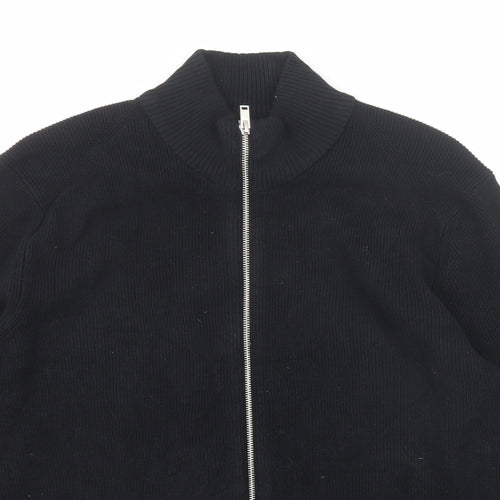 Marks and Spencer Mens Black Polyester Full Zip Sweatshirt Size L