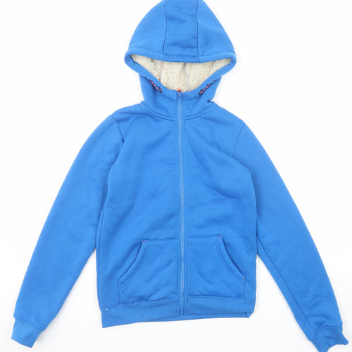 Mountain Warehouse Boys Blue Polyester Full Zip Hoodie Size 11-12 Years Zip