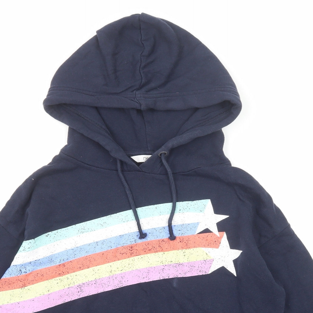 NEXT Womens Blue Cotton Pullover Hoodie Size S Pullover