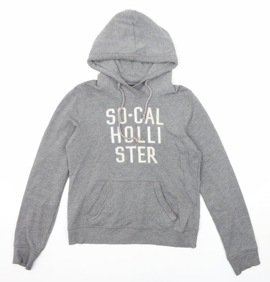 Hollister Womens Grey Cotton Pullover Hoodie Size S Pullover