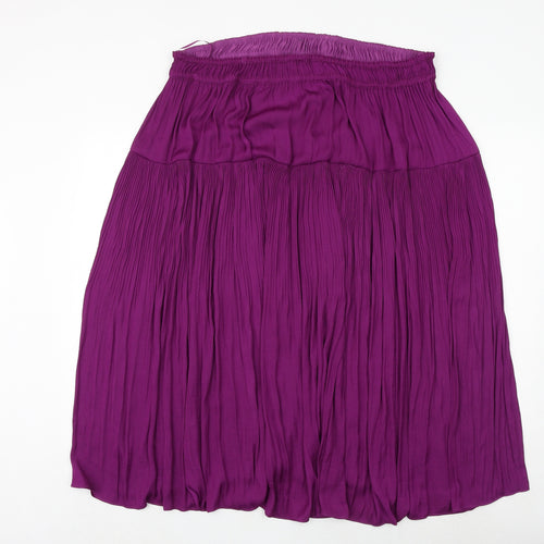 Marks and Spencer Womens Purple Polyester Swing Skirt Size 20