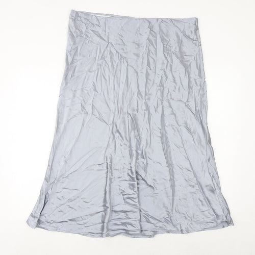 Marks and Spencer Womens Silver Viscose Swing Skirt Size 20