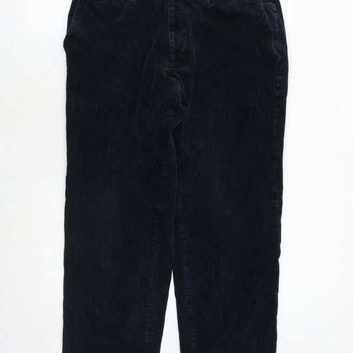 Marks and Spencer Mens Blue Cotton Trousers Size 36 in Regular Zip