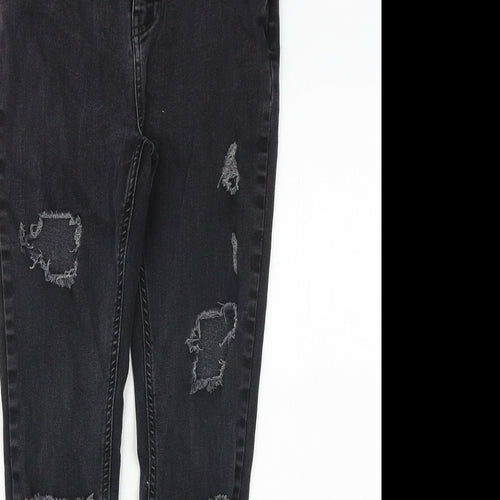 Pre London Mens Black Cotton Skinny Jeans Size 30 in Slim Zip