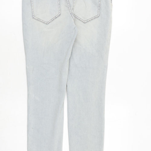 Lands' End Womens Blue Cotton Skinny Jeans Size 8 Regular Zip