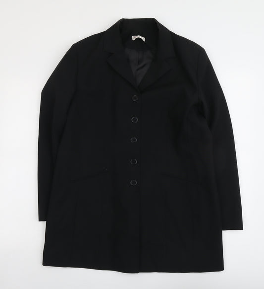 Bonmarché Womens Black Jacket Size 16 Button