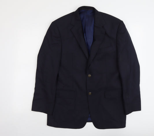 Marks and Spencer Mens Blue Polyester Jacket Suit Jacket Size 38 Regular