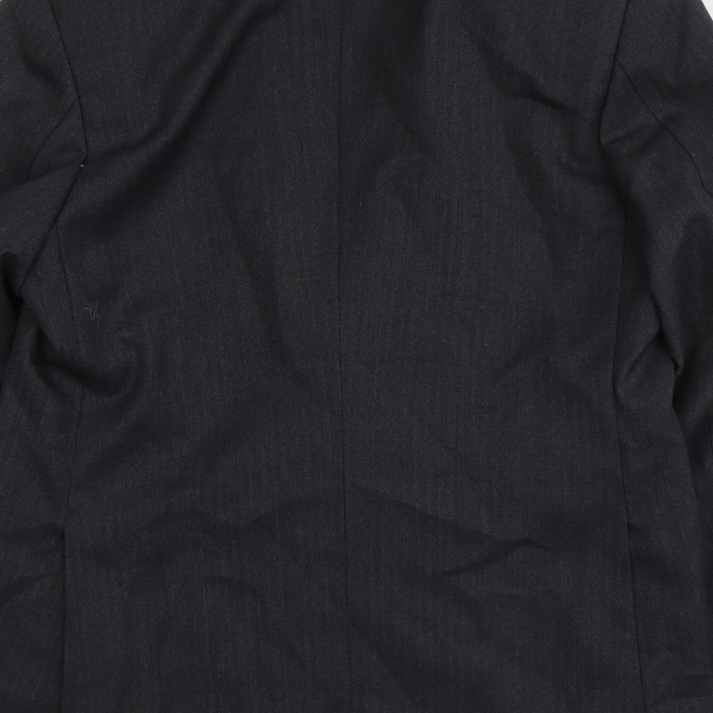 Sam's Mens Grey Striped Polyester Jacket Suit Jacket Size 42 Regular