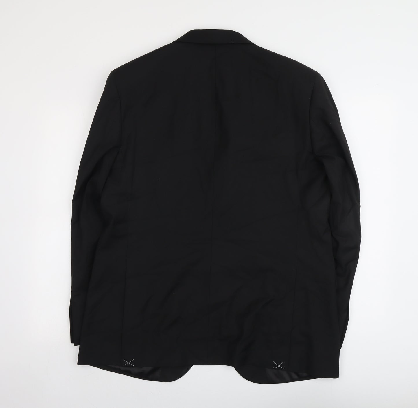 Marks and Spencer Mens Black Polyester Jacket Suit Jacket Size 42 Regular