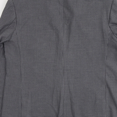 Marks and Spencer Mens Blue Geometric Polyester Jacket Suit Jacket Size 42 Regular