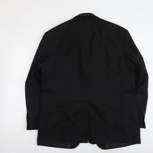 Marks and Spencer Mens Black Polyester Jacket Suit Jacket Size 42 Regular