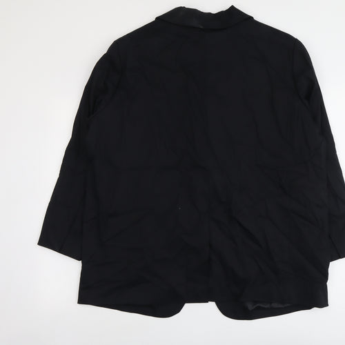 Marks and Spencer Womens Black Lyocell Jacket Blazer Size 16