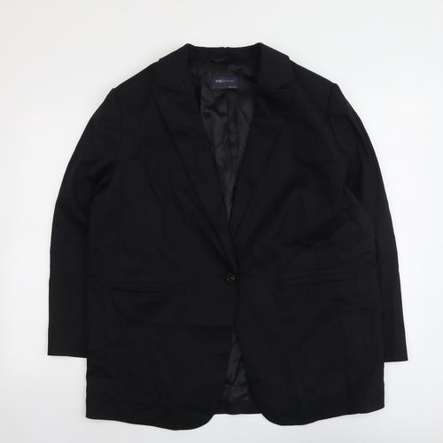 Marks and Spencer Womens Black Lyocell Jacket Suit Jacket Size 14