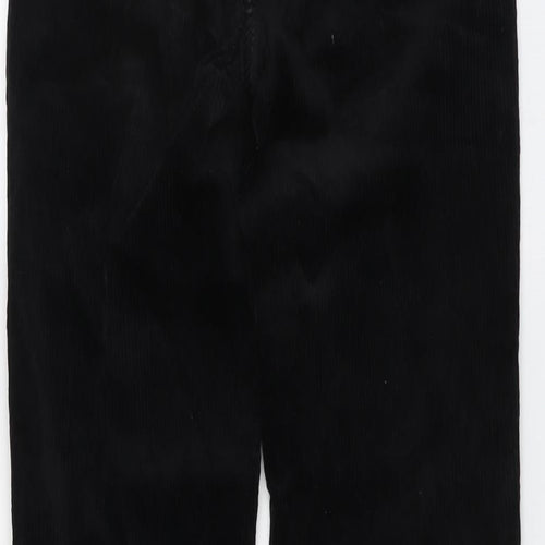 H&M Womens Black Cotton Trousers Size 6 L26 in Regular Button