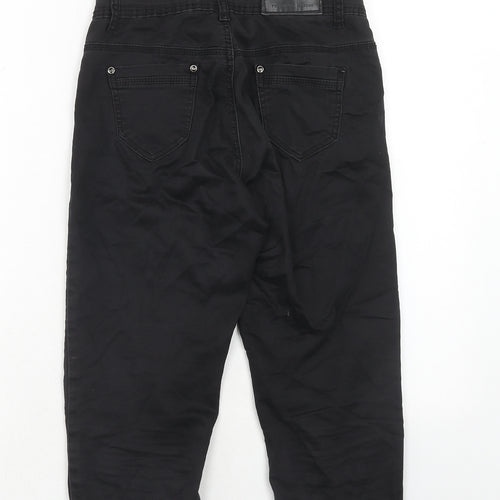 bs jeans Womens Black Cotton Skimmer Shorts Size 8 Regular Zip