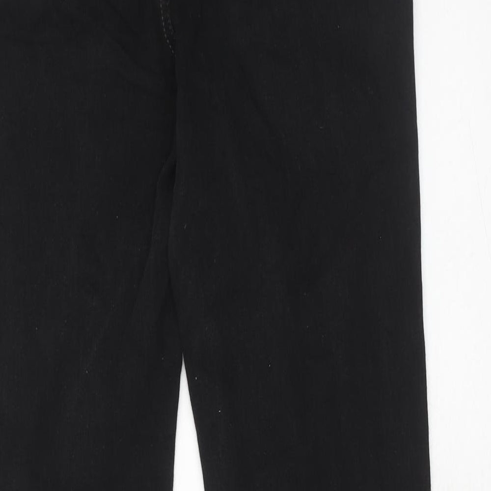 Marks and Spencer Womens Black Cotton Skinny Jeans Size 10 Slim Zip