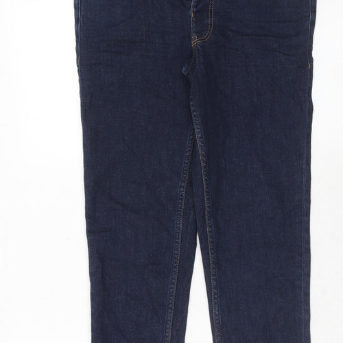 Marks and Spencer Womens Blue Cotton Skinny Jeans Size 8 Regular