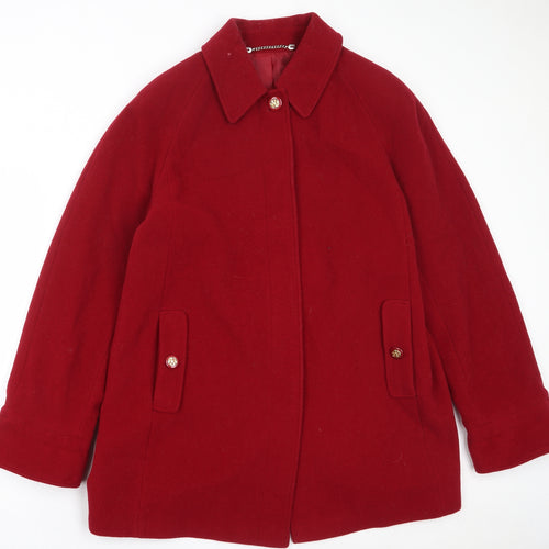 Berkertex Womens Red Jacket Size 16 Button