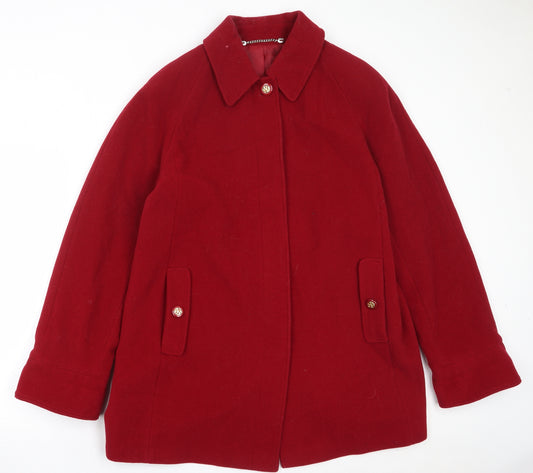 Berkertex Womens Red Jacket Size 16 Button