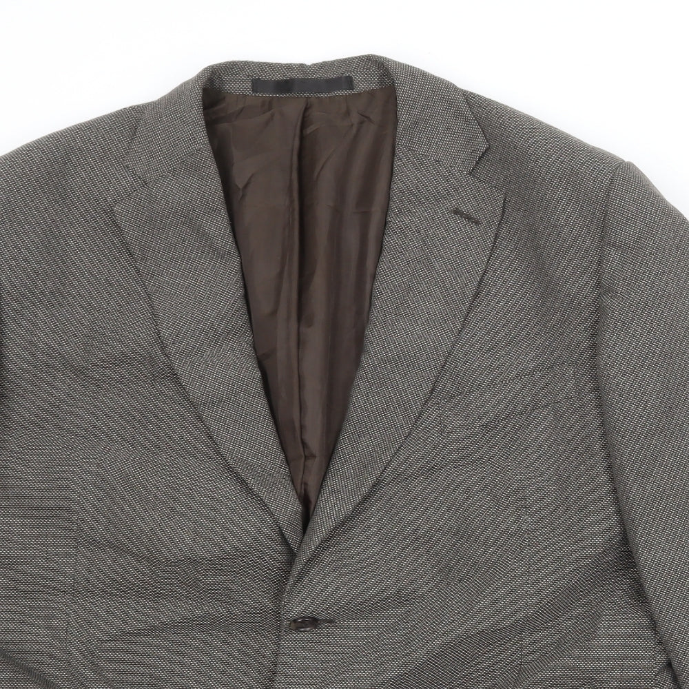 Marks and Spencer Mens Brown Polyester Jacket Suit Jacket Size 46 Regular
