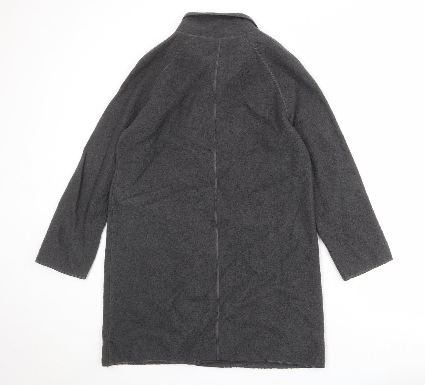 Fenn Wright Manson Womens Grey Overcoat Coat Size 8 Button