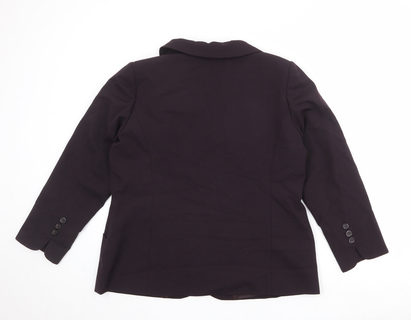 Penny Plain Womens Purple Polyester Jacket Blazer Size 18