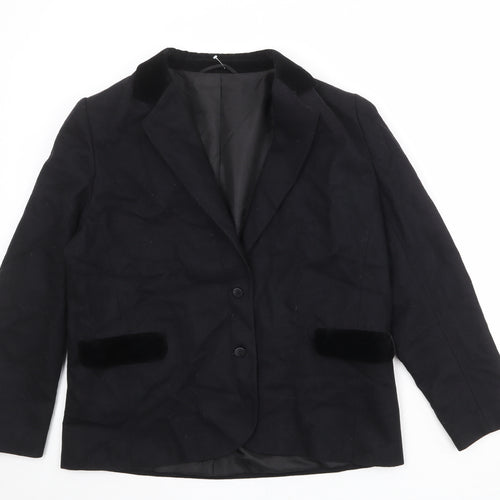 Alexon Womens Black Wool Jacket Suit Jacket Size 18