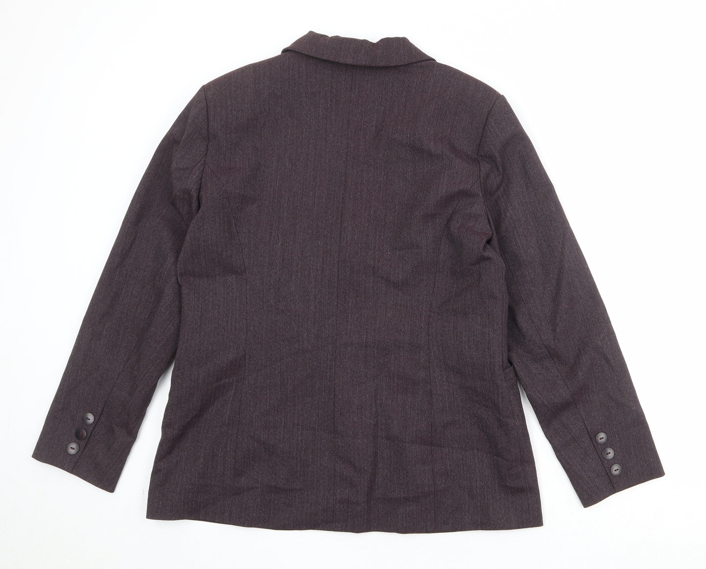 Damart Womens Purple Polyester Jacket Suit Jacket Size 18