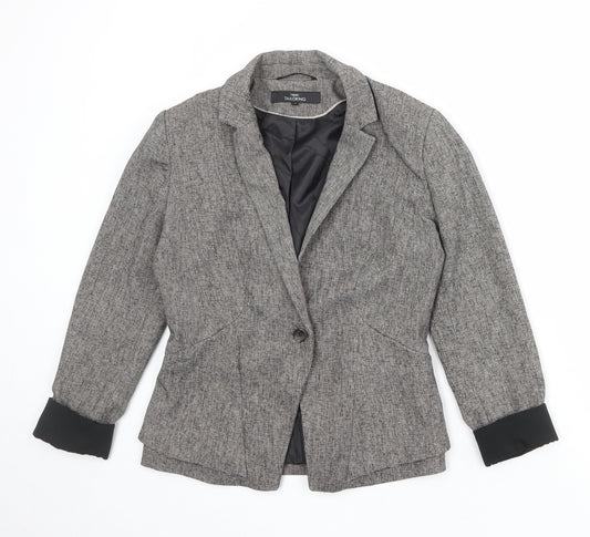NEXT Womens Grey Polyester Jacket Blazer Size 10