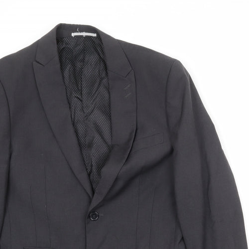 Skopes Mens Black Polyester Jacket Suit Jacket Size 36 Regular