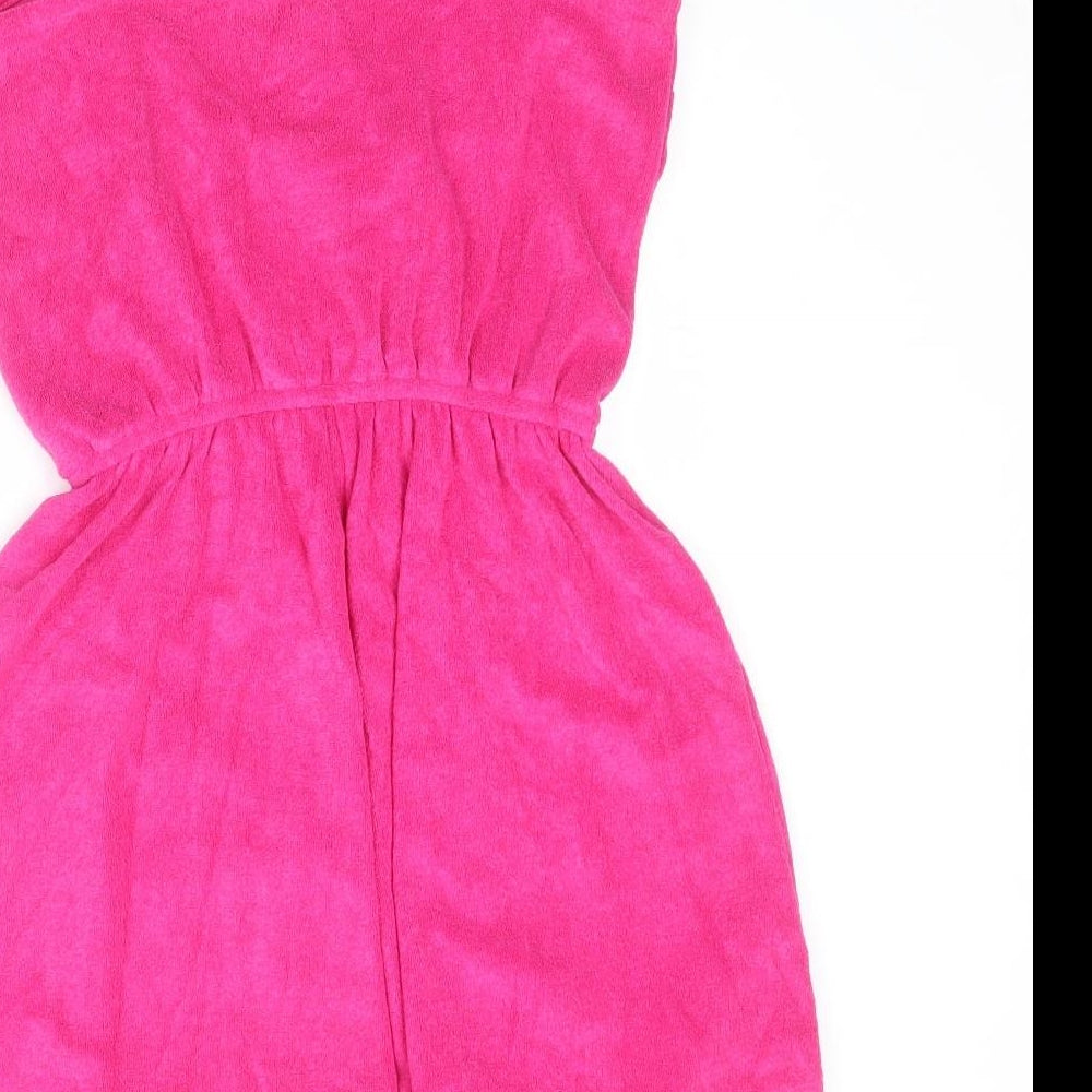 Jeff Banks Womens Pink Polyester Playsuit One-Piece Size 8 Pullover