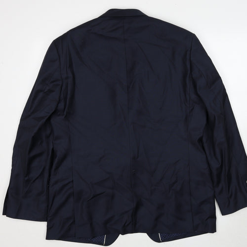 Austin Reed Mens Blue Wool Jacket Suit Jacket Size 46 Regular