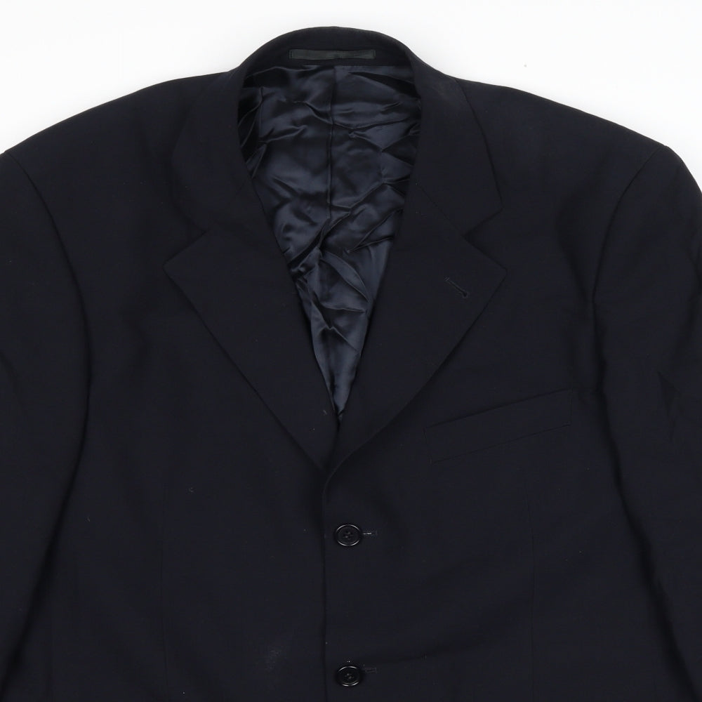 HUGO BOSS Mens Blue Wool Jacket Suit Jacket Size 42 Regular