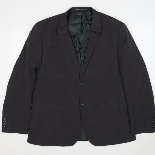 NEXT Mens Grey Polyester Jacket Suit Jacket Size 44 Regular