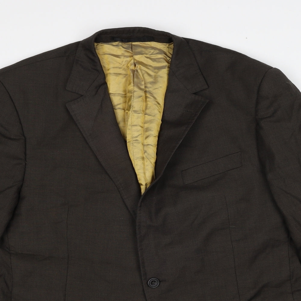 Marks and Spencer Mens Brown Wool Jacket Suit Jacket Size 42 Regular
